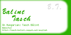 balint tasch business card
